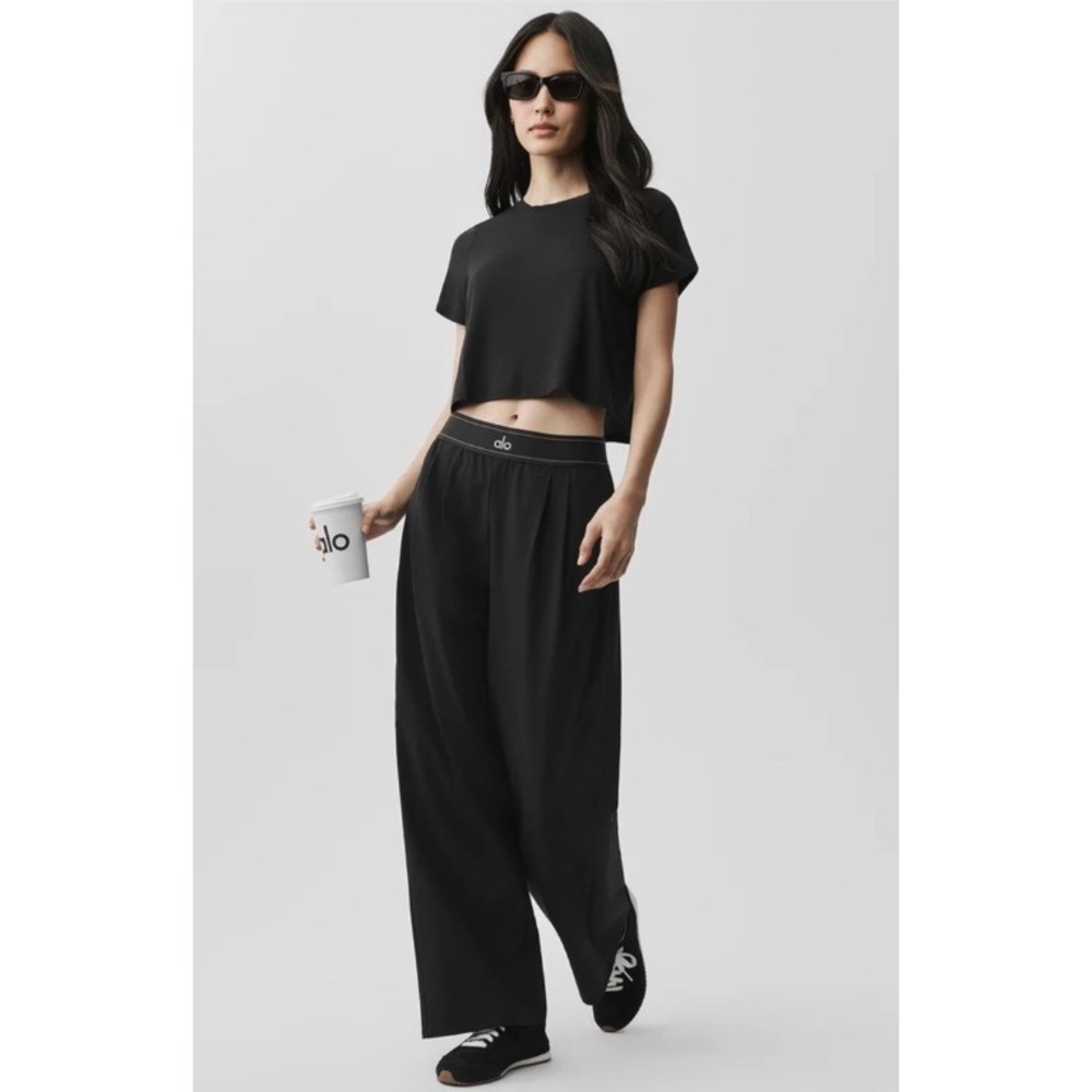 Alo Yoga Suit Up Trouser Regular Black Size Medium - Picture 3 of 10
